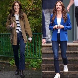 MOTHER Denim The Mid Rise Dazzler Ankle Now Or Never Dark ASO Kate Middleton